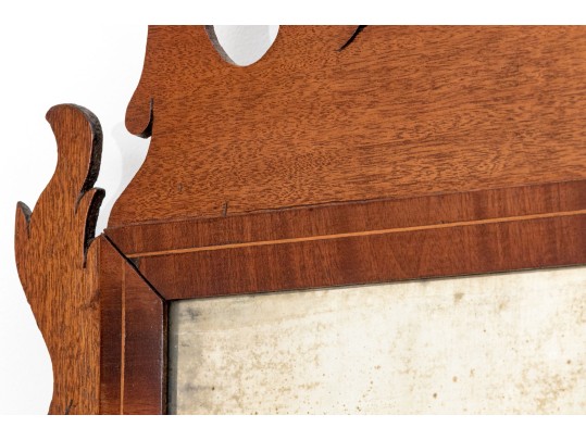 American Chippendale Mahogany Looking Glass, Ca. 1780-1800