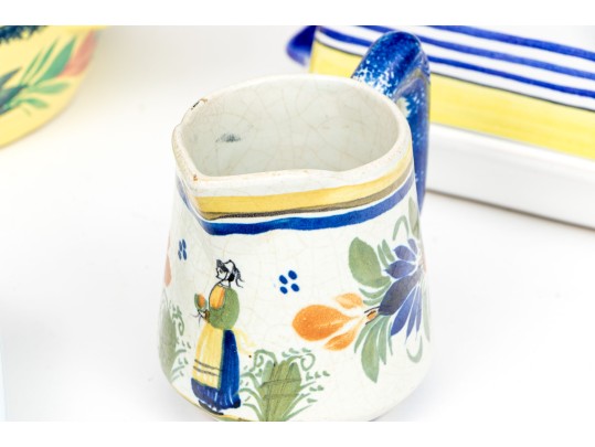 Collection Of Ten French Quimper Ceramics