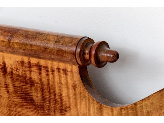 American Sheridan Full Size Figured Maple Poster Bed Frame, Ca. 1830-50