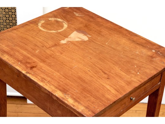 New England Cherry Single Drawer Candlestand, Ca. 1810-30