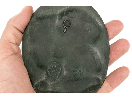 Pair Of Antique Cast Bronze Italian Cameo Plaques