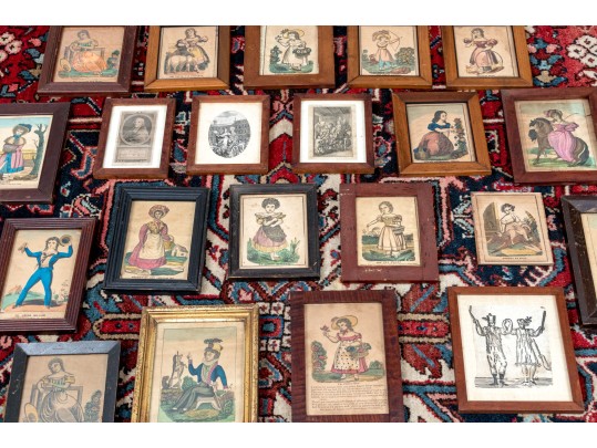 Collection Of Twenty-Four Antique Hand-Colored Lithographs