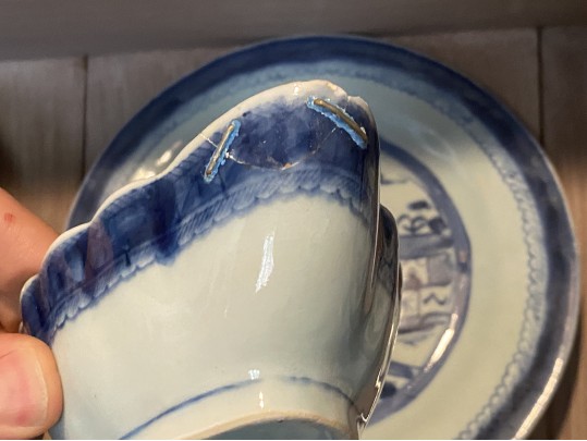 Collection Of Fifty-two Pieces Of Chinese Export Blue And White Porcelain