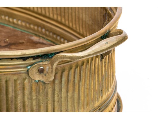 Early 20th Century Brass Footed Jardiniere