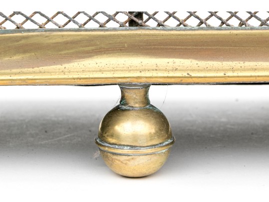Antique Brass And Wire Fire Fender