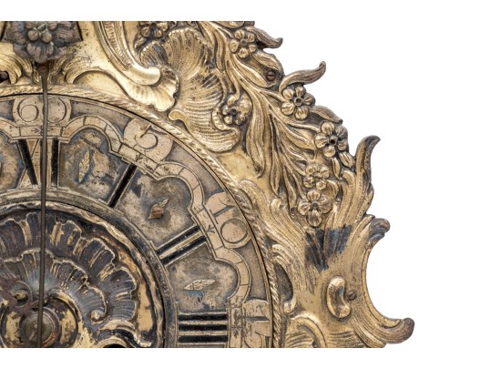 German Gilt Brass Rococco Style Mantle Clock, 19th Century