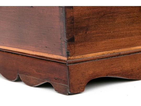 Pennsylvania Cherry Heart-Motif Cutlery Box, First Half 19th Century