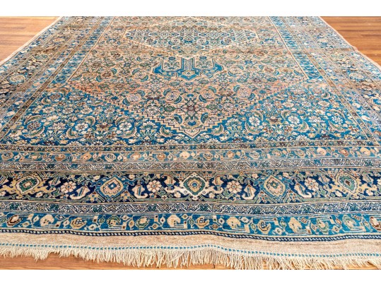 Antique Persian Hand-Knotted Wool Carpet, 11'-10