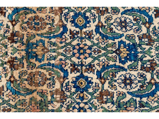 Antique Persian Hand-Knotted Wool Carpet, 11'-10