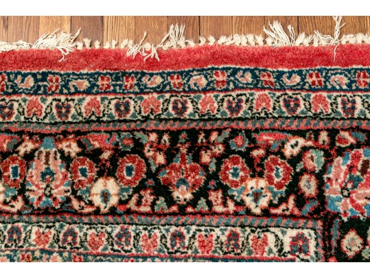 Antique Hand-Knotted Wool Persian Sarouck Carpet, 9'-3 X 6'-1