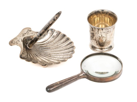 Collection Of Tiffany & Co. Sterling Silver Desk Utensils, 7.33 Total Gross Ozt.