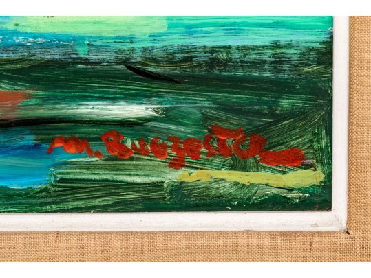 Maxim Bugzester (Polish-American, 1908-1978) Oil On Board, Wading Group