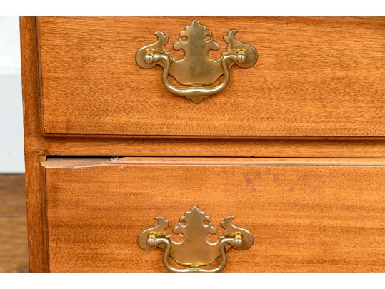 American New England Chippendale Light Mahogany Slant Front Desk, Ca. 1780-1800