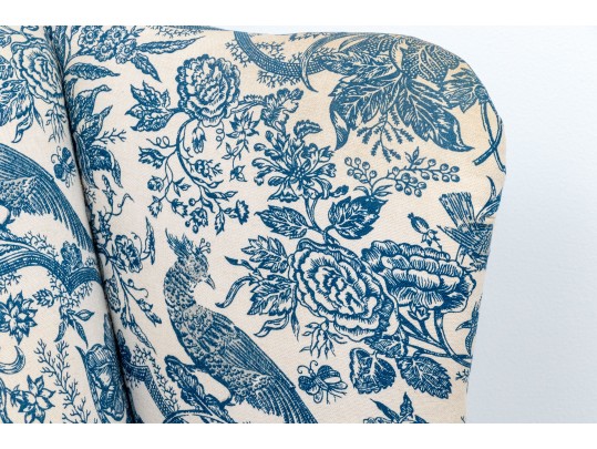 A Fine Pair Of Classic Antique Custom Upholstered Wingback Armchairs