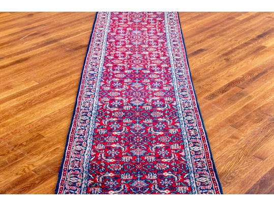 Hand-Knotted Wool Runner Carpet, 10'-7