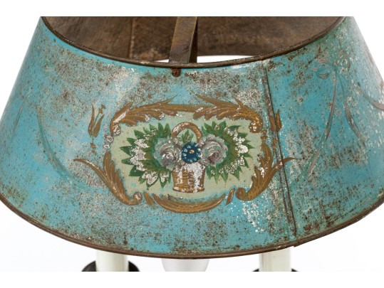 Antique Tole Bouillotte Lamp