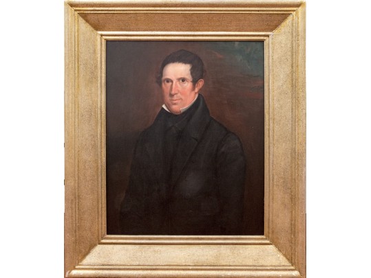 Antique Oil On Panel, Portrait Of A Man