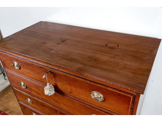 American Federal Cherry Chest Of Drawers, Probably Mid-Atlantic States, Ca. 1810-30