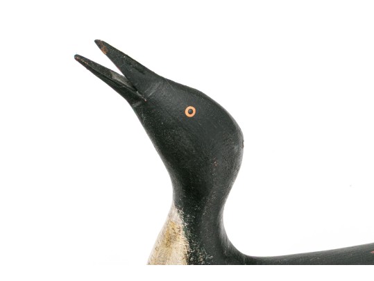 Group Of Four Hand Carved And Painted Decoys With A Carved Head