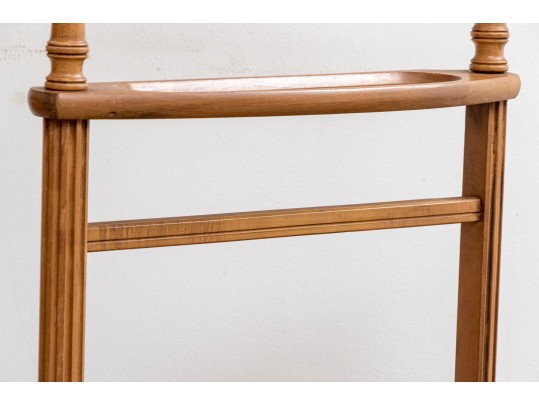 Vintage Solid Maple Valet Stand
