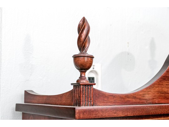 Antique American Centennial Federal Style Bookcase Cabinet