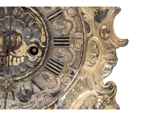 German Gilt Brass Rococco Style Mantle Clock, 19th Century