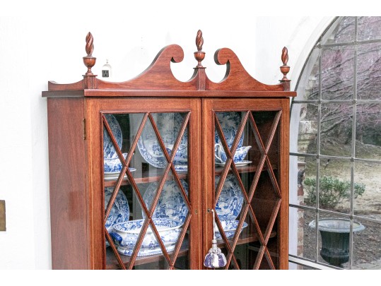 Antique American Centennial Federal Style Bookcase Cabinet