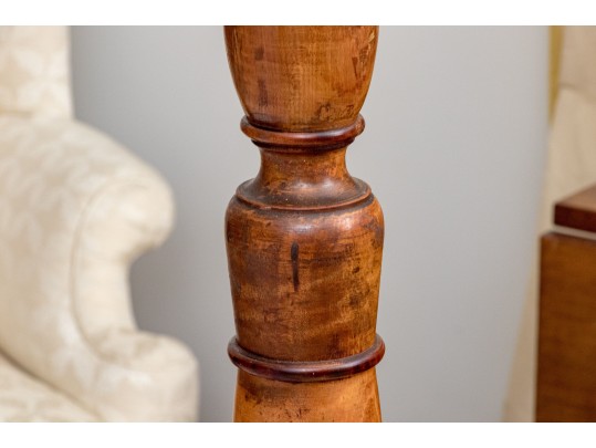 American Sheridan Full Size Figured Maple Poster Bed Frame, Ca. 1830-50