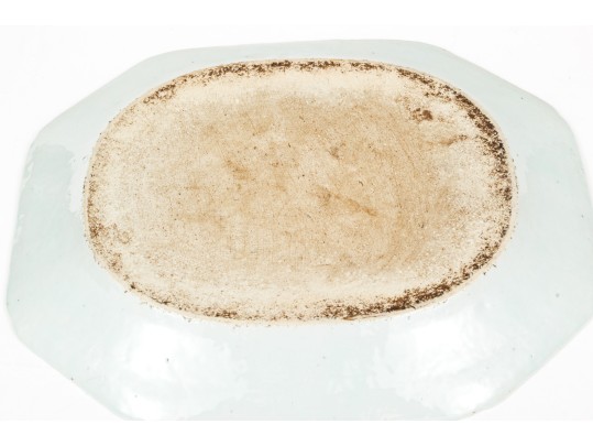 19th C. Chinese Blue And White Canton Pattern Porcelain Platter