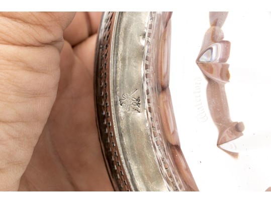 Black Star & Frost Steriling Silver Liner And Waterford Crystal Cachepot, 7.01 Ozt. 