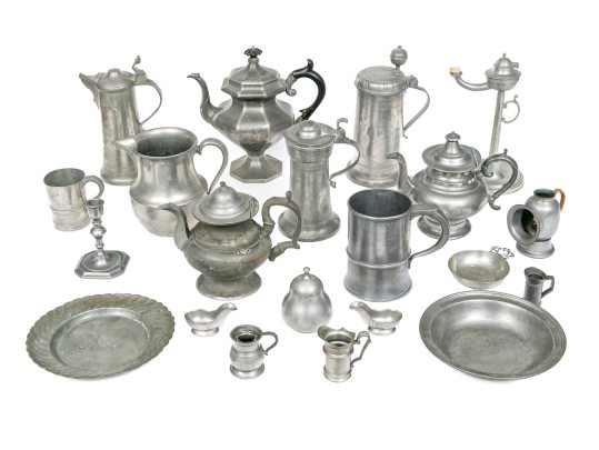 Twenty Pieces Of 19th And 20th C. Pewter