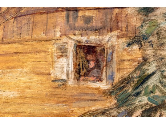 Theresa Bernstein (Polish-American, 1890-2002) Oil On Board, Rural Market With Figures