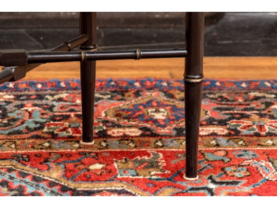 Vintage Hand Painted French Chinoiserie Tole Tray Top Table