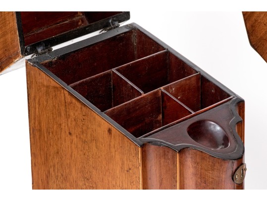 Two Antique Mahogany Knife Boxes