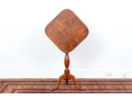 Connecticut Late Federal Silppered Foot Cherry Tilt Top Stand, Ca. 1800-1820