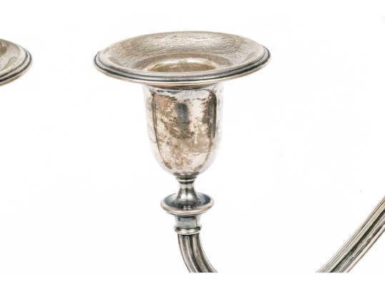 Pair Of Tiffany & Co. Sterling Silver Candelabra, 70.74 Ozt.