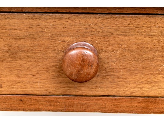 Antique American Single Drawer Walnut Side Table, Ca. 1830-50