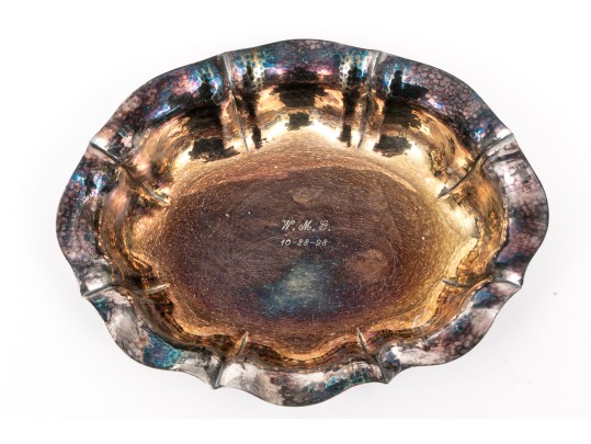 Italian Gianmaria Buccellati Sterling Silver Oval Bowl, 7.58 Ozt.