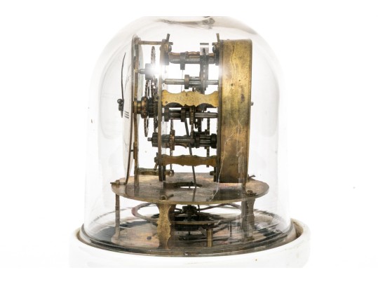 Terryville Mfg. Co., CT  Pedestal Clock With Cloche