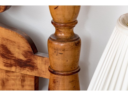 American Sheridan Full Size Figured Maple Poster Bed Frame, Ca. 1830-50