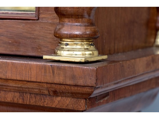 Antique Continental Walnut Tall Case Barley Twist Clock, First Half 19th Century