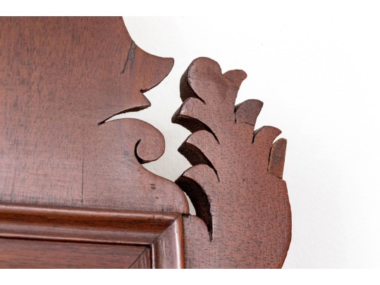 Antique American Mahogany Chippendale Looking Glass, 19th Century