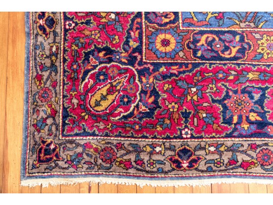 Antique Persian Hand-Knotted Pictorial Wool Carpet, 13'-4 X 9'-9 1/2