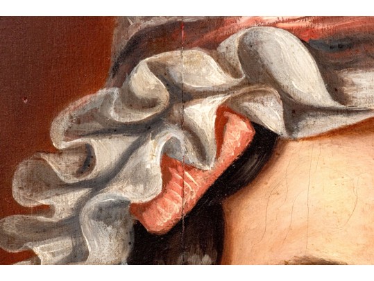 Antique Oil On Panel, Portrait Of A Woman