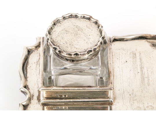 Charles Stuart Harris Sterling Silver Ink Standish, London Ca. 1897
