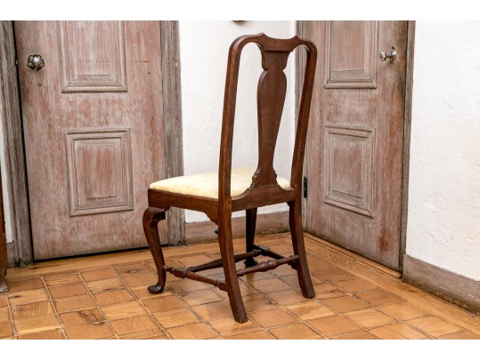 Antique Queen Anne Connecticut Cherry Side Chair, Ca. 1760