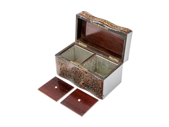 A Fine Louis XVI Boulle Work Tea Caddy, Ca. 1775-1795