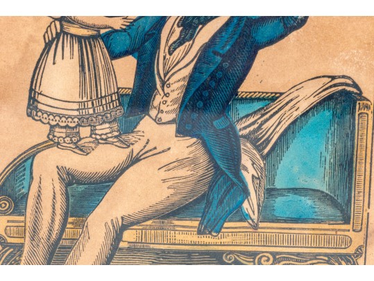 Two Antique 19th C. Hand-colored Prints