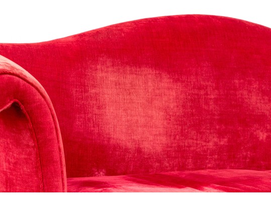 Fabulous Antique Late Chippendale Upholstered Camelback Sofa, Ca. 1780-1810