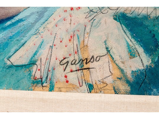 Emil Ganso (German-American, 1895-1941) Oil On Board, Reclining Female Nude